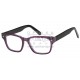 Stylové retro brýle S9022 - fialová, černá 